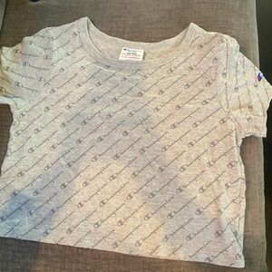 Champion heritage athletic apparel grey logo short sleeve T-shirt size x-small